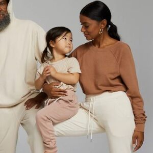 Mate The Label Mini Organic Cotton Raw Neck Boxy Tee Rose